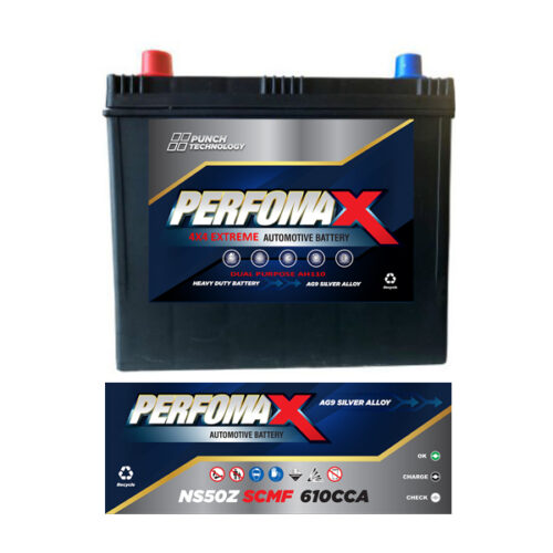Performax Automotive Battery NS50Z-SCMF — Supplied Fast, Brand May Vary Depending on Stock Availability