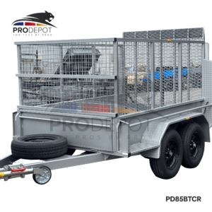 8x5 Premium Cage Trailer Full Ramp at back