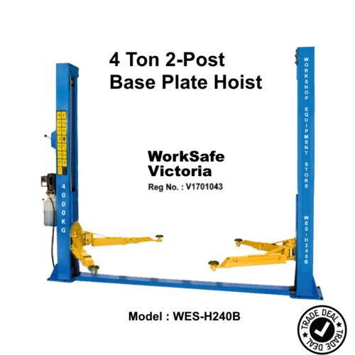 2-Post 4 Ton Base Plate Hoist Model: WES-H240B