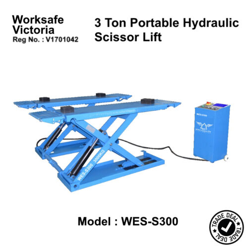3 Ton Portable Hydraulic Scissor Lift: WES-S300