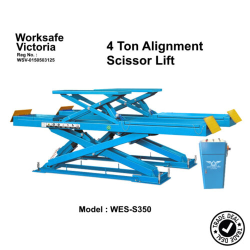 4 Ton Hydraulic Scissor Lift – WES-S350 (Out of Stock)
