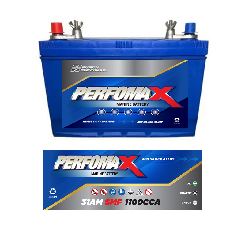 Performax Marine Deep Cycle Starting Battery 31A SCMF — Supplied Fast, Brand May Vary Depending on Stock Availability