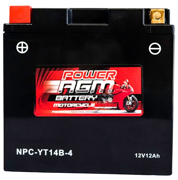 Motorcycle AGM Range Batteries NPC-YT14B-4