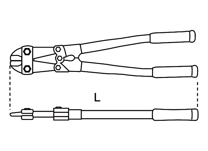 Beta 1101 450 - Bolt cutter phosphatized blades and rubber grip handles - Image 4
