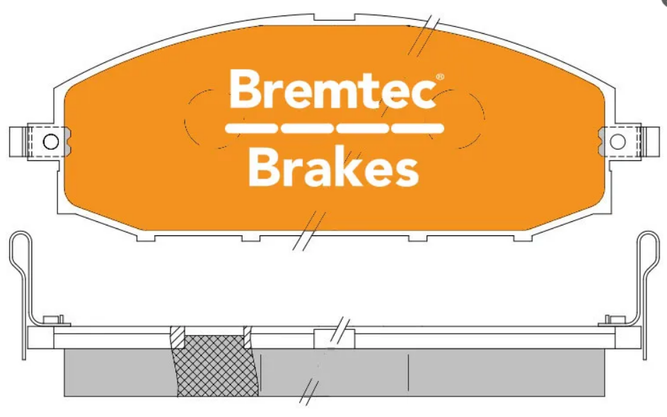 BREMTEC TRADE-LINE BRAKE PAD FRONT SET NISSAN PATROL GU Y61 4X4 98 - BT1023TS - Image 2