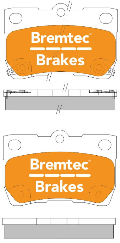 BREMTEC TRADE-LINE BRAKE PADS SET LEXUS GS430 (GRS_, UZS_) 2005 - BT1888TS - Image 2