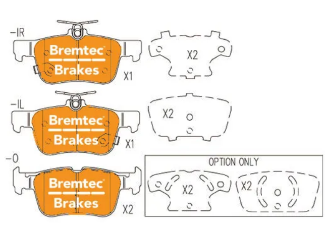 BREMTEC TRADE-LINE BRAKE PADS SET FORD MONDEO V 2.0TDci 05/2015 - BT19031TS - Image 2