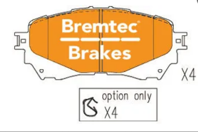 BREMTEC TRADE-LINE BRAKE PADS SET MAZDA 6 (GJ, GH) 2.5L 2012-BT19820TS - Image 2