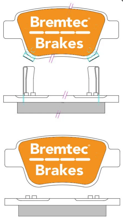 BREMTEC TRADE-LINE BRAKE PADS SET TOYOTA TARAGO ACR50, GSR50 - BT2008TS - Image 2