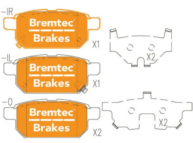 BREMTEC TRADE-LINE CERAMIC BRAKE PADS SUZUKI SWIFT IV (FZ, NZ) REAR - BT2181TS - Image 2