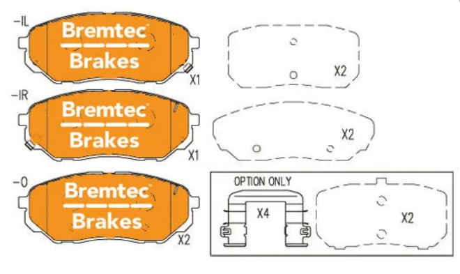 BREMTEC TRADE-LINE BRAKE PADS SET KIA SORENTO - BT22810TS - Image 2